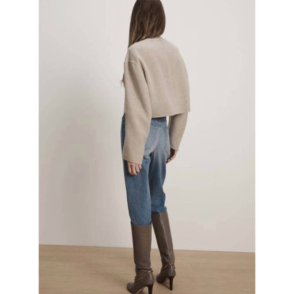 NEW VERONICA BEARD philips cropped jacket in oatmeal - Picture 4 of 4
